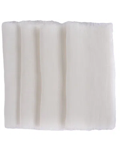 AMITY HOME AMITY HOME SET OF 4 BRISBANE LINEN COCKTAIL NAPKINS