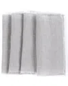 Amity Home Set Of 4 Brisbane Linen Cocktail Napkins