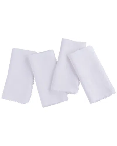 Amity Home Set Of 4 Brisbane Linen Dinner Napkins In White