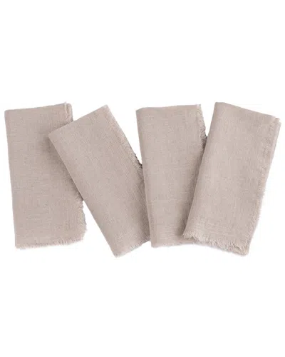 AMITY HOME AMITY HOME SET OF 4 BRISBANE LINEN DINNER NAPKINS