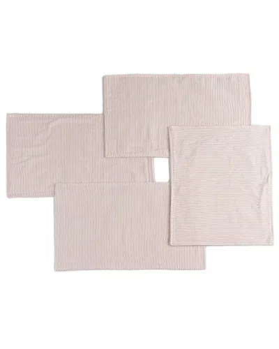 Amity Home Set Of 4 Cape Cod Seersucker Placemats In Neutral
