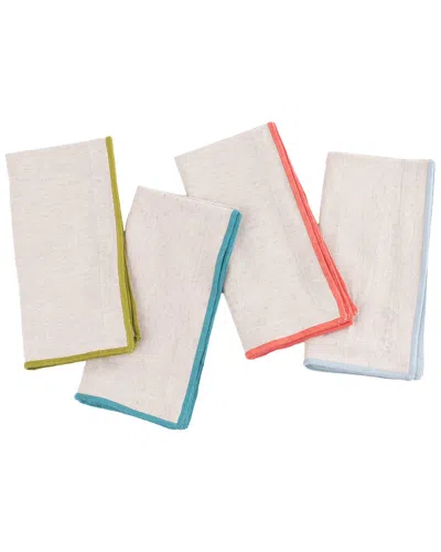 Amity Home Set Of 4 Cora Dinner Napkins In Black