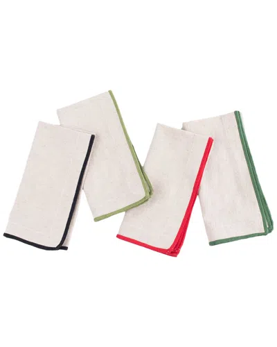 Amity Home Set Of 4 Cora Dinner Napkins In White