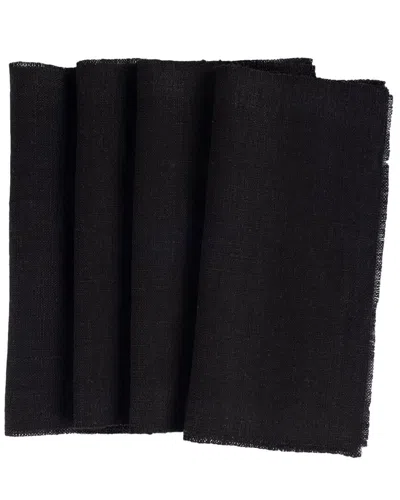 AMITY HOME AMITY HOME SET OF 4 RANIER LINEN COCKTAIL NAPKINS