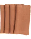 Amity Home Set Of 4 Ranier Linen Cocktail Napkins