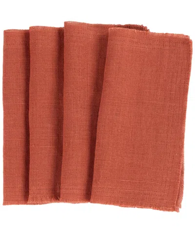 AMITY HOME AMITY HOME SET OF 4 RANIER LINEN COCKTAIL NAPKINS