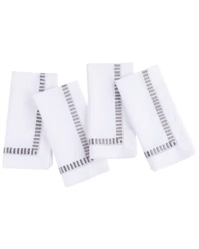 Amity Home Set Of 4 Savona Dinner Napkins In White