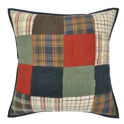 Amity Home Soho 100% Cotton Ties Sham In Brown;red