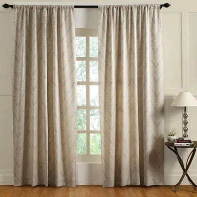 Amity Home Stella Chevron Semi-sheer Rod Pocket Curtain Panel