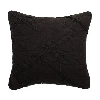 Amity Home Theodore Abstract 100% Linen Sham In Asphalt