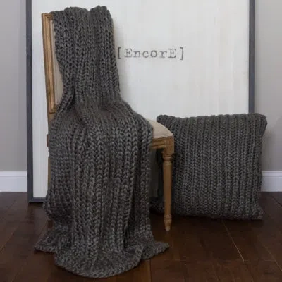 Amity Home Throw In Charcoal;charcoal