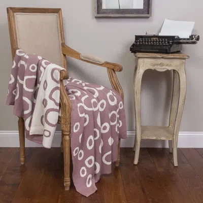 Amity Home Throw In Purple & Off-white;purple & Off-white