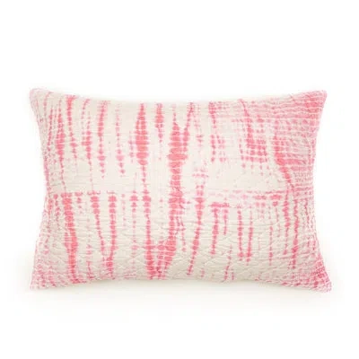 Amity Home Tie Dye 100% Cotton Ties Sham In Pink,white