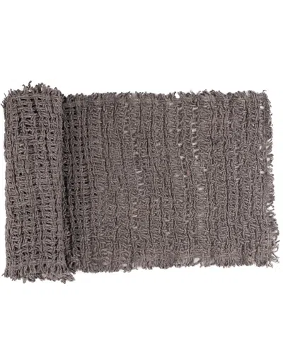 Amity Home Trawick 108in Linen Table Runner In Gray
