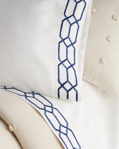 Amity Home Tucker Standard Pillowcases, Set Of 2 In Ivory/indigo
