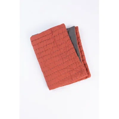 Amity Home Twain Quilt, Brick/charcoal, Queen In Brick,charcoal