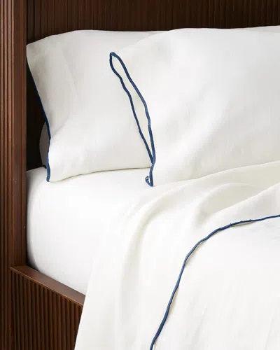 Amity Home Tyne Linen Ivory Queen Sheet Set In White