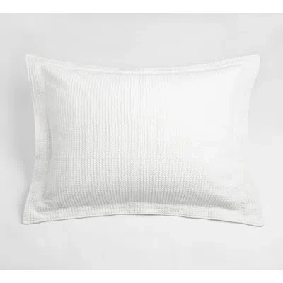 Amity Home Waffle Matelasse Sham, White