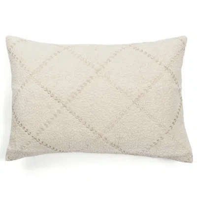 Amity Home Wonda Linen Blend Ties Sham In Ivory
