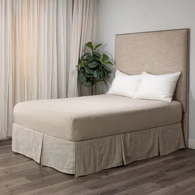 Amity Home Wrapwell Box Spring Cover, Linen, Natural, Twin X Long