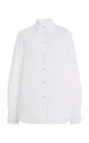 Amiya Britannia Button-down Cotton Shirt In White