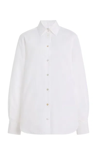 Amiya Britannia Button-down Cotton Shirt In White
