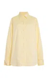 Amiya Britannia Button-down Cotton Shirt In Yellow