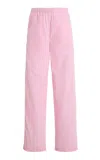 Amiya Britannia Cotton Straight-leg Pants In Pink