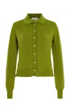 Amiya Cardiganino Pocket-detailed Cashmere Cardigan In Green