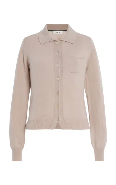 Amiya Cardiganino Pocket-detailed Cashmere Cardigan In White