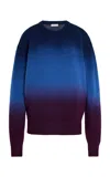 Amiya Classic Gradient Wool Sweater In Blue