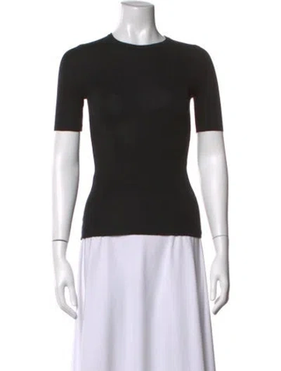 Pre-owned Amiya Crew Neck Short Sleeve T-shirt In Black