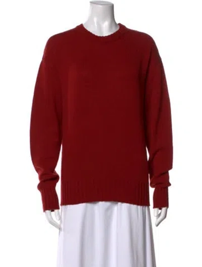 Pre-owned Amiya Crew Neck Sweater In Red