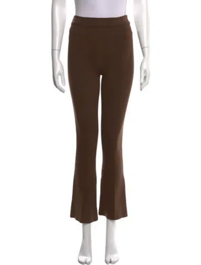 Pre-owned Amiya Flared Pants In Brown