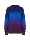 Amiya Gradient-effect Knitted Sweatshirt In Blue