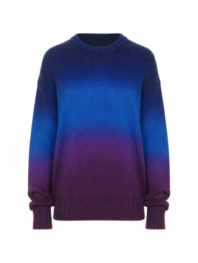 AMIYA GRADIENT-EFFECT KNITTED SWEATSHIRT