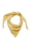 Amiya La Mini Cashmere Scarf In Yellow