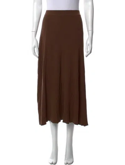 Pre-owned Amiya Long Skirt In Brown
