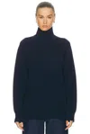 Amiya Luna Turtleneck Sweater In Blue