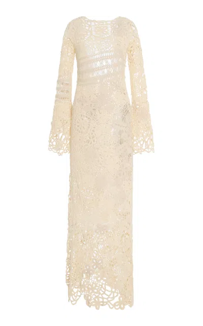 Amiya Magnolia Couture Lace Cotton Gown In White