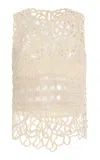 Amiya Magnolia Couture Lace Cotton Top In White