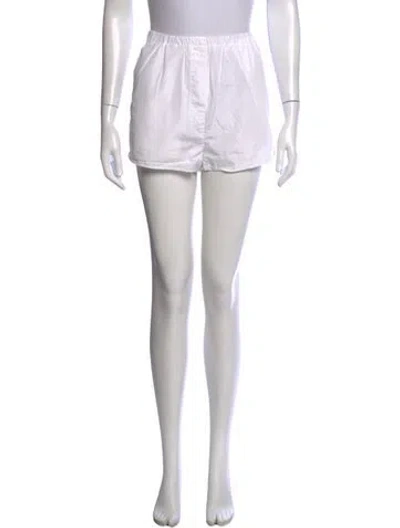 Pre-owned Amiya Mini Shorts In White