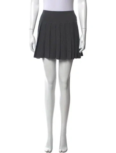 Pre-owned Amiya Mini Skirt In Grey