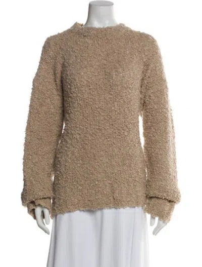 Pre-owned Amiya Mock Neck Sweater W/ Tags In Neutral