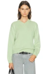 Amiya Nevia Cashmere V-neck Sweater In Green