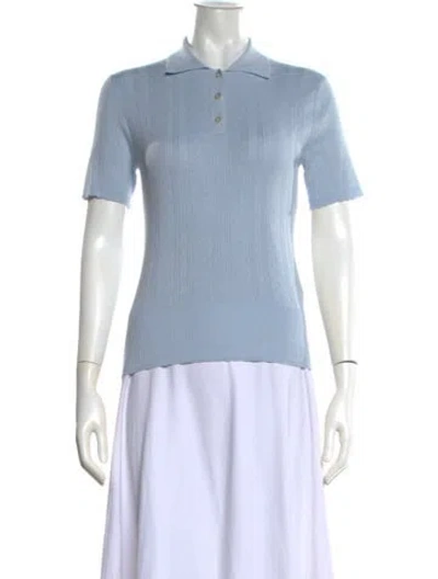 Pre-owned Amiya Short Sleeve Polo W/ Tags In Blue