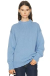 Amiya Ursa Relaxed Cashmere Sweater In Blue