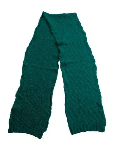Pre-owned Amiya Virgin Wool Scarf W/ Tags In Green