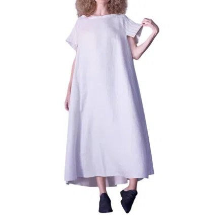 Amma By Kedem Sasson Open Cap Sleeve Long Dress In Stone In White