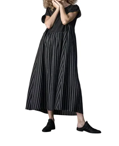 Amma By Kedem Sasson Short Sleeve Long Dress In Black